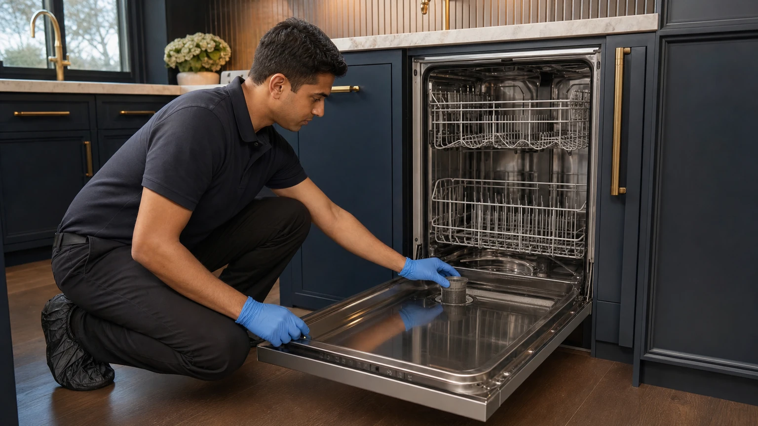Panel-ready dishwasher diagnostic visit in Riverside